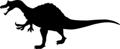 Dinosaur Shape Of Irritator Stencil Svg Design File, Free Vectors File